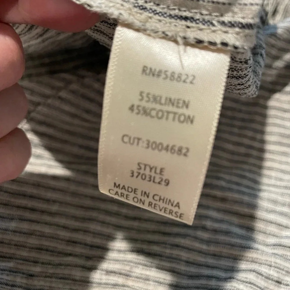 Max Studio Linen & Cotton cardigan Shirt Cover with single button - Picture 4 of 4